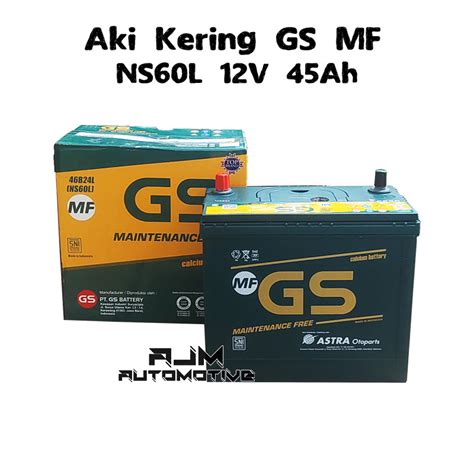 Jual Aki Kering GS MF 46B24L NS60L 12V 45Ah Shopee Indonesia