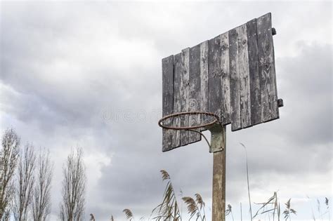 Tablero Trasero Y Cesta Viejos De Baloncesto Tablero Trasero De