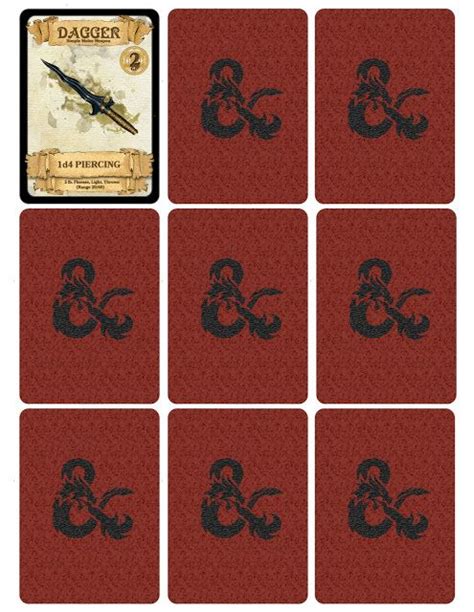 Cartas De Itens E Armas Para D D Help Rpg Dungeons And Dragons Game