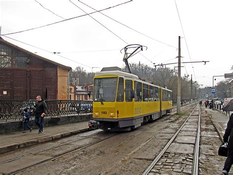 Львов Tatra KT4DM 1193 Фото Городской электротранспорт