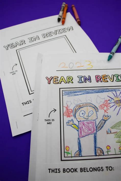 2025 Year In Review For Kids Free Printable Book Pjs And Paint