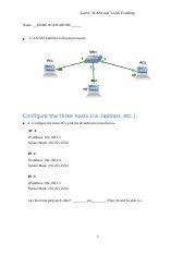 Lab 6 VLANs And VLAN Trunking Docx Lab 6 VLANs And VLAN Trunking