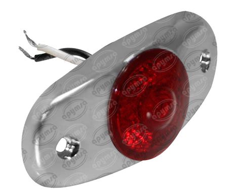 PLAFON LEDS MICA ROJA LATERAL 3 LEDS 12V OVALADO SOBREPONER PLASTICOS