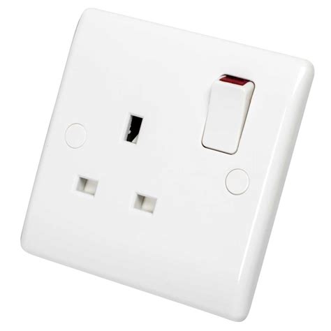 Bg Nexus 13a Dp 1 Gang Switched Socket White 821dp Cef