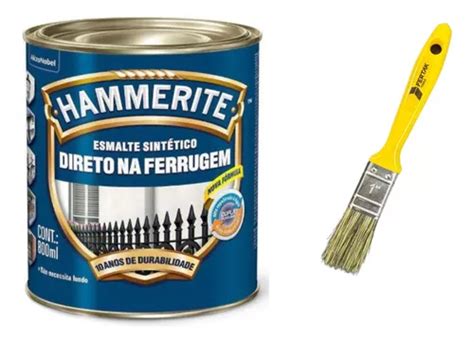 Tinta Esmalte Hammerite Branco Brilhante Ml Trincha Mercadolivre