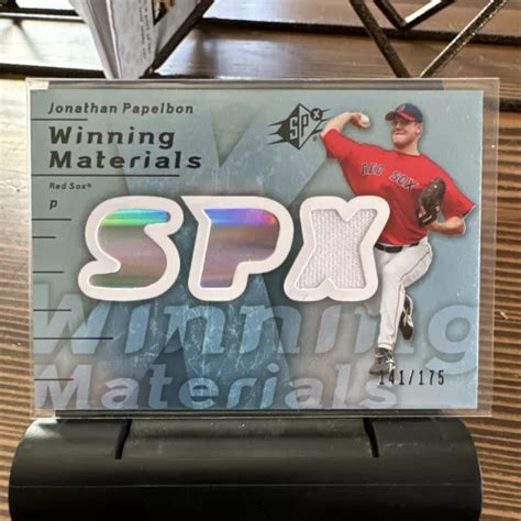 Jonathan Papelbon Upper Deck Spx Mat Riaux Gagnants Boston