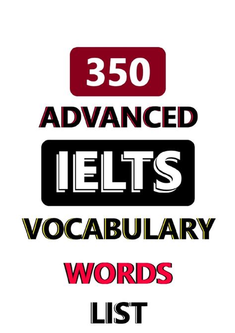 350 Advanced Vocabulary Words List For Ielts Pdf Pdfcoffeecom