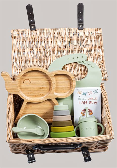 Baby Gift Set Hamper | 6-Piece Baby Gifts Basket | Baby Weaning Set – Raccoon Kids