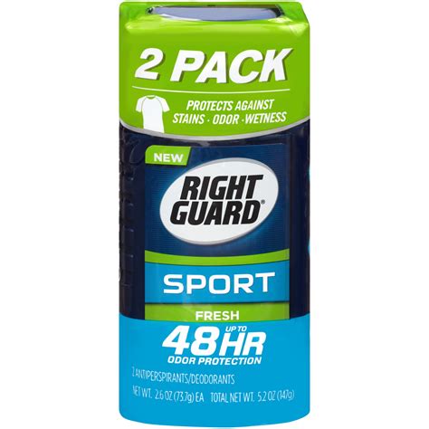 Right Guard Sport Antiperspirant Deodorant Invisible Solid Stick Fresh 26 Ounce Twin Pack