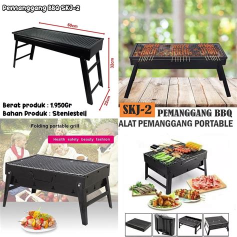 Jual Diskon Panggangan Portable Bbq Alat Pemanggang Sate Daging