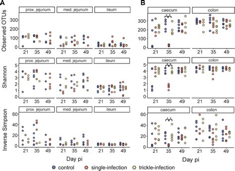 Microbial Diversity Observed Otus Shannon Index And Inverse Simpson