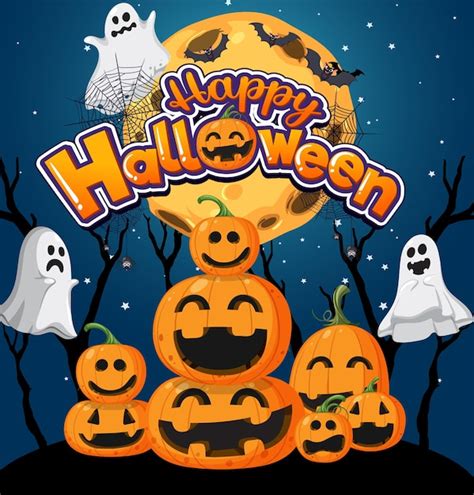 Premium Vector Happy Halloween Poster Template