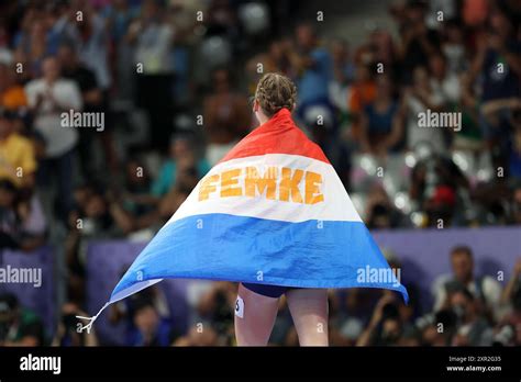 Paris France Th Aug Femke Bol Of The Netherlands Reacts After