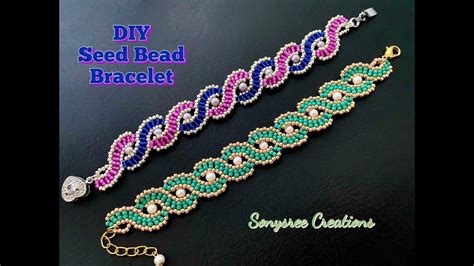 Wavy Seed Beads Bracelet Diy Beaded Bracelet How To Make Beaded Bracelet Youtube