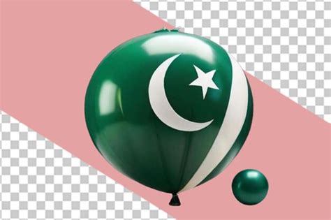 Premium PSD Pakistani Flag On The Hot Air Balloon