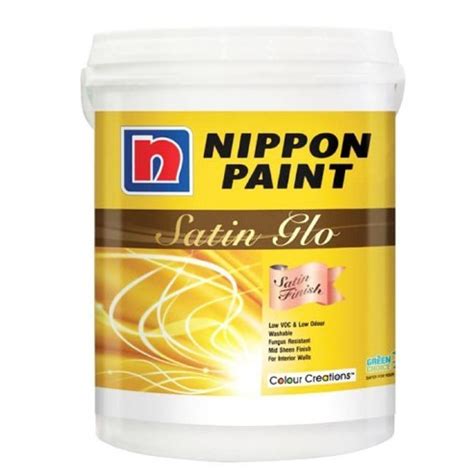 Nippon Paint LHPA0188W 5 Litres Satin Glo Wall Paint Cat Dinding