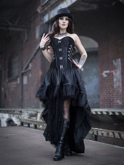 Black Steampunk Lace Gothic Corset Prom Party Dress Prom Party Dresses Gothic Corset Gothic