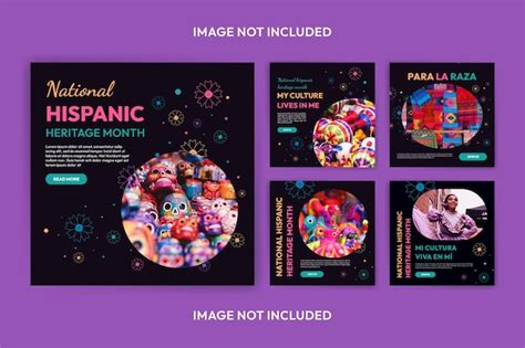 Premium Vector Hispanic Heritage Month Banners For Social Media Cards Posters And Postcards