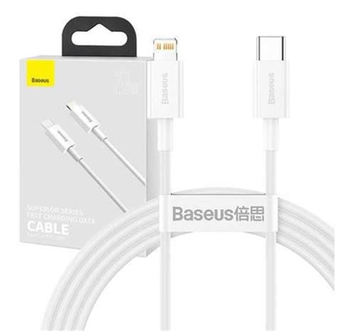 Baseus Superior Series Cable Usb C To Lightning 20w Pd 15m White