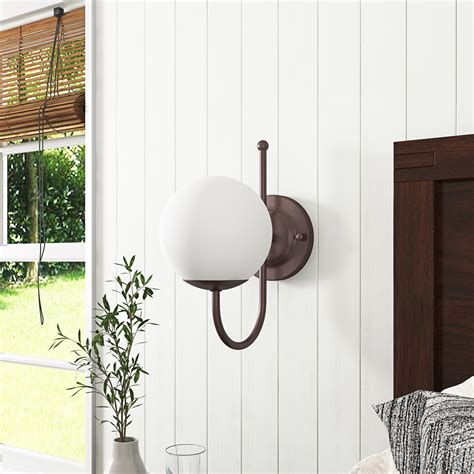 1 Light Ball Shape Sconce Modern Wall Lighting Shop Online Aiwen
