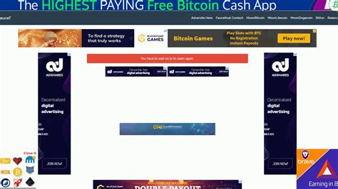 Earn Satoshis Every Minute Live Withdrawal With Payment Proof In