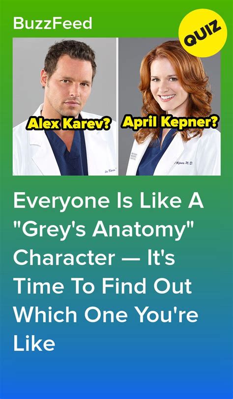 Answer These Questions With 100 Honesty And Well Reveal Which Greys Anatomy Character You