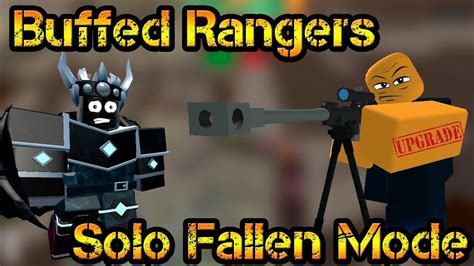 Tds Roblox Solo Fallen With Ranger And Elfcamp Youtube