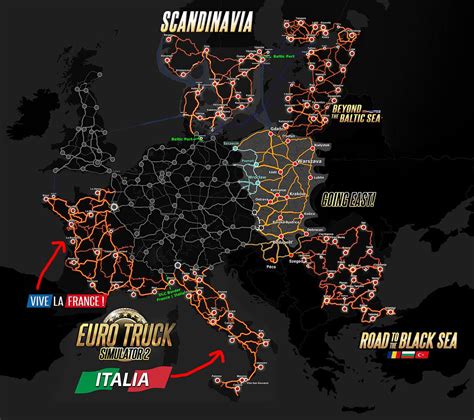 Euro truck simulator 2 вся карта мира