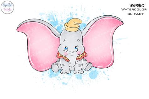 Dumbo Clipartdumbo Dumbo Png Dumbo Print Elephant Baby Etsy Australia