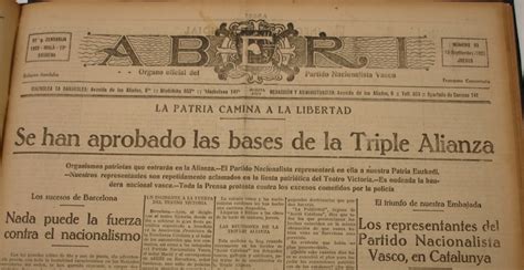 La Triple Alianza pacto de amistad y colaboración entre Euskadi