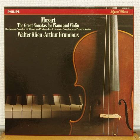 Mozart The Great Sonatas For Piano Violin By Arthur Grumiaux