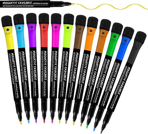 CNMTCCO Whiteboard Pens Whiteboard Markers 12 Magnetic Whiteboard Pens