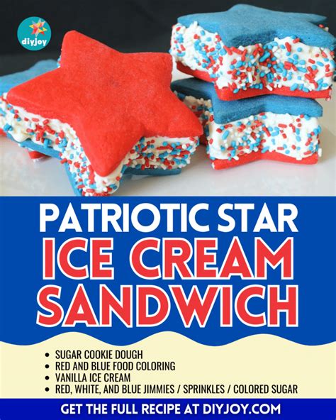 Easy Patriotic Star Ice Cream Sandwich Recipe