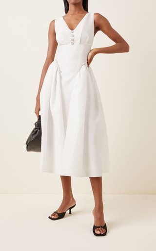 Embellished Taffeta Midi Dress By Self Portrait Moda Operandi