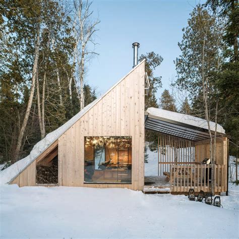 Atelier L Abri Draws From Mid Century A Frame Chalets For Sculptural