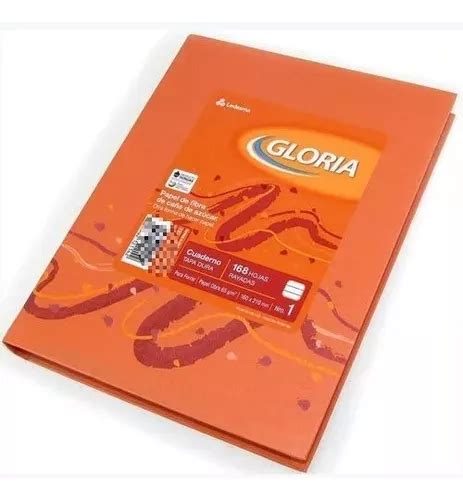 Cuaderno Escolar N Gloria Tapa Dura Hojas Rayado Color Naranja