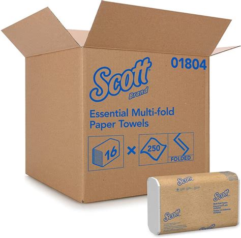 Scott Essential Multifold Paper Towels, 16 Packs/Case