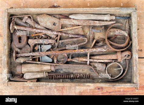 Old And Rusty Hand Tool Stock Photo Alamy