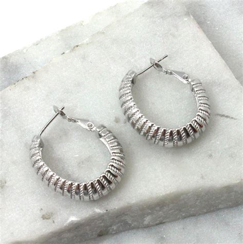 Thick Textured Hoop Earrings Best Of Everything Online Shopping