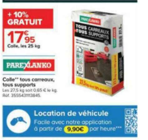 Promo Colle Tous Carreaux Tous Supports Parexlanko Chez Castorama