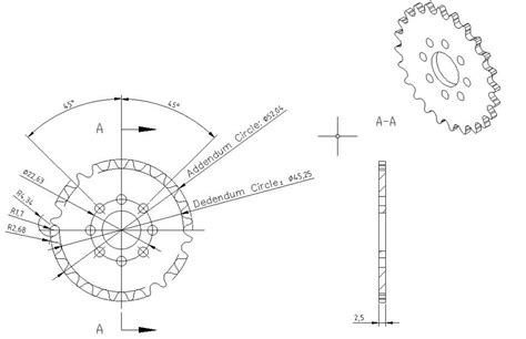 25 24 Tooth Aluminum Sprocket 2 Pack Studica