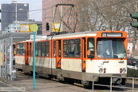 Deutschland Stra Enbahn Frankfurt Am Main Triebwagen