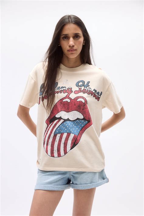 Short Sleeve Rolling Stones T Shirt Pullandbear