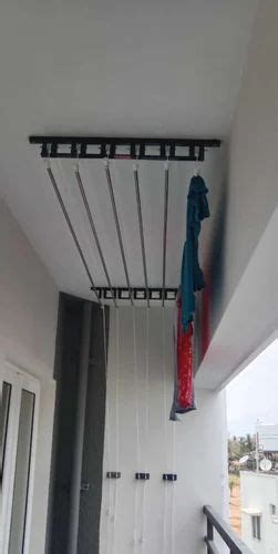 6 Rods Aluminium Ceiling Cloth Hangers, For Hanging Cloths For Drying ...