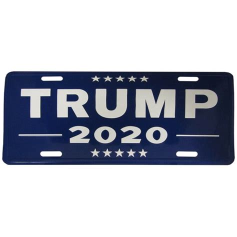 Trump 2020 Blue 6x12 Aluminum License Plate Made In Usa