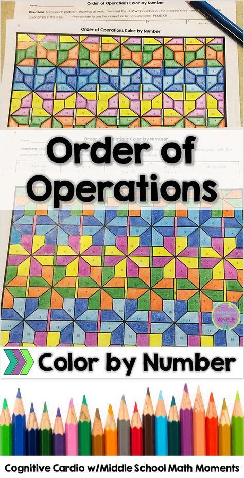 Order Of Operations Color By Number Print And Digital Order Of