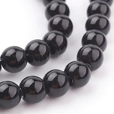 Perle De Verre Noir Perles Rondes En Vrac Pour La Fabrication