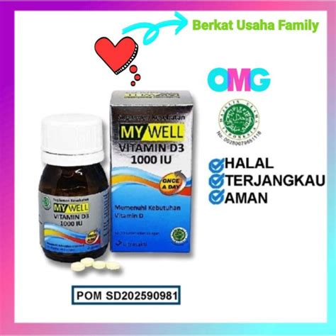 Jual My Well Vitamin D Iu Isi Tablet Shopee Indonesia