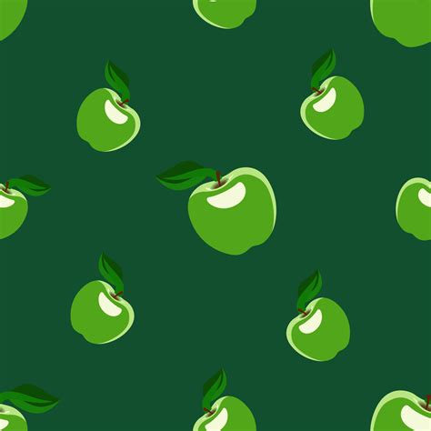 Juicy Repeat Pattern Created With Green Apple Fruit Green Apple Fruit