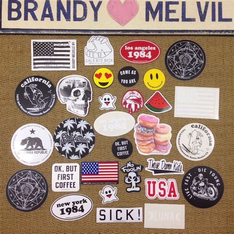 Lot Of 30 Brandy Melville Vinyl Stickers Decals Bundle Vinyl Sticker